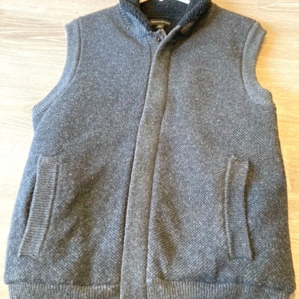 Banana Republic Men's M Wool Vest Sherpa Lined